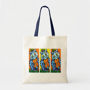 Katzen, die Violine durch Louis Wain spielen Tragetasche