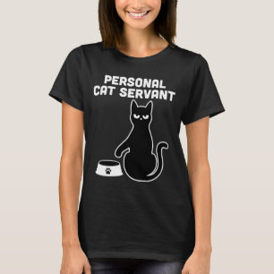 Katzen-Diener Langarm-Illustration T-Shirt