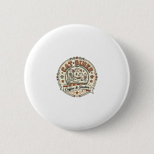 Katzen-Diner Retro-Restaurant Katze Vintage V Button
