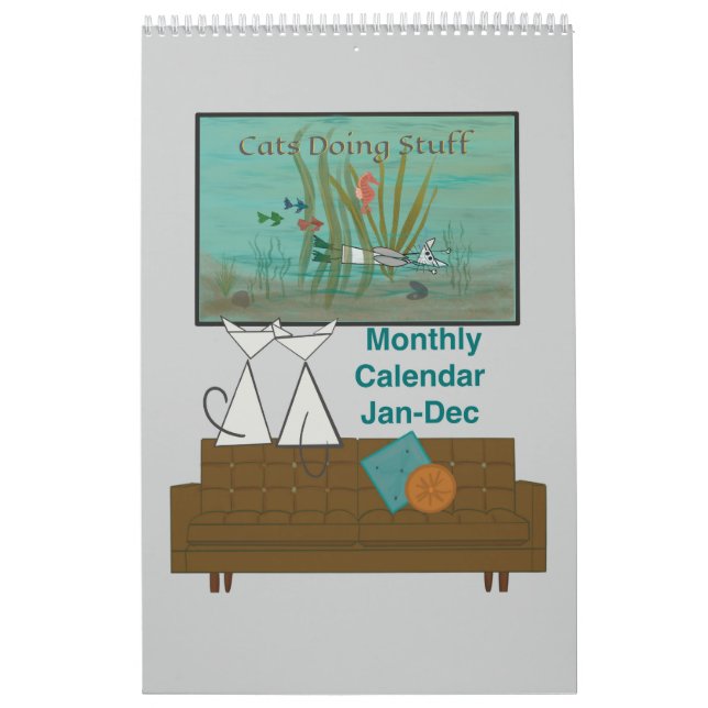 Katzen Doing Stuff 12 Monate Kalender (Titelbild)