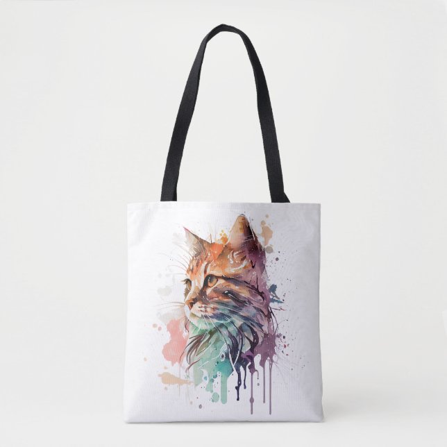Katzen-Druck für Katzenklatsche Mama Totbeutel Tasche (Vorderseite)