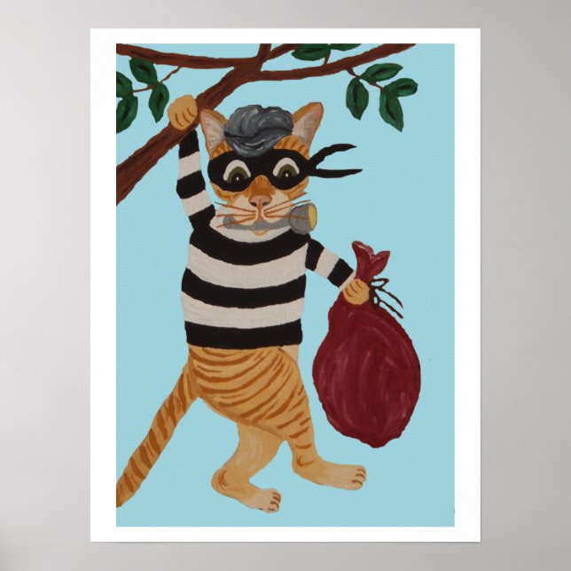 Katzen-Einbrecherin Poster (Vorne)