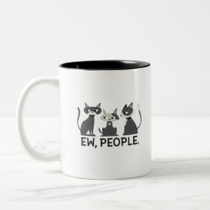 Katzen,Ekel,Leute Zweifarbige Tasse
