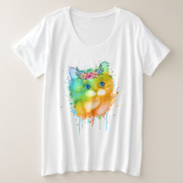 Katzen entwirft Frauen Große Größe T-Shirt