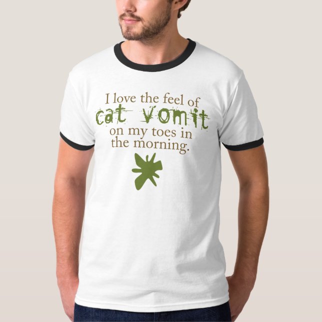 Katzen-Erbrechen T-Shirt (Vorderseite)