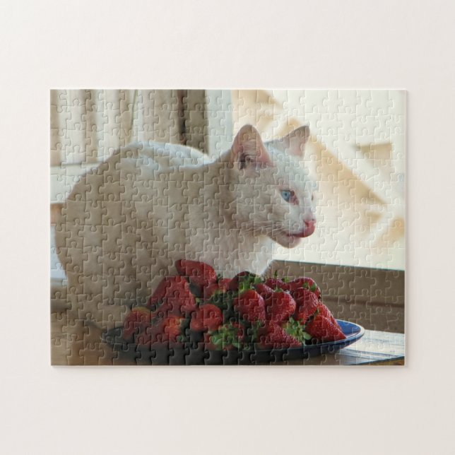 Katzen & Erdbeeren Puzzle! (Horizontal)