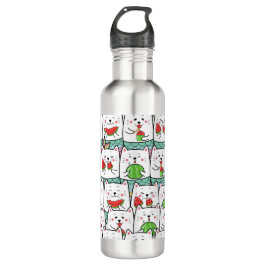 Katzen Essende Wassermelone Edelstahlflasche