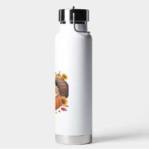 Katzen Fall Herbst Kürbisse Erntedank Sonnenblume Trinkflasche
