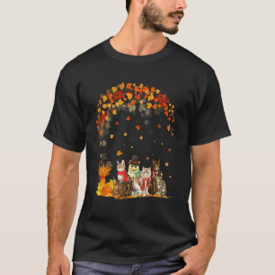 Katzen fallen Herbstblatt Baum Katze T-Shirt