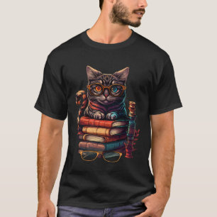 Katzen-Fan und Buchwürmer Katzen und Bücher buchen T-Shirt