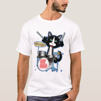 Katzen-Felsen-Trommeln T-Shirt