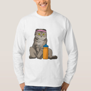 Katzen Fitness Trinkbecher T-Shirt