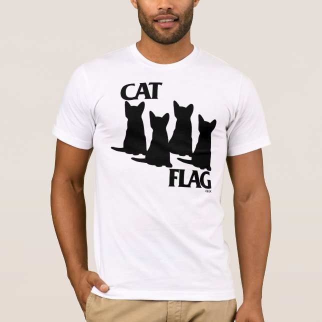 Katzen-Flagge T-Shirt (Vorderseite)