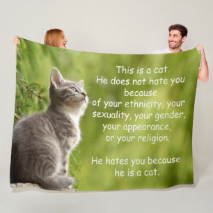 Katzen Fleecedecke
