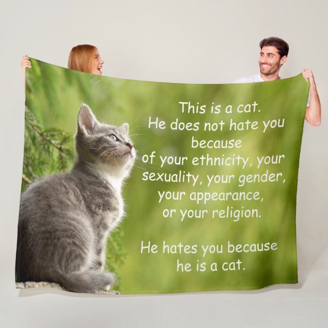 Katzen Fleecedecke (Beispiel)