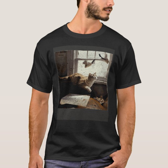 Katzen-Fliegestaffel T-Shirt (Vorderseite)