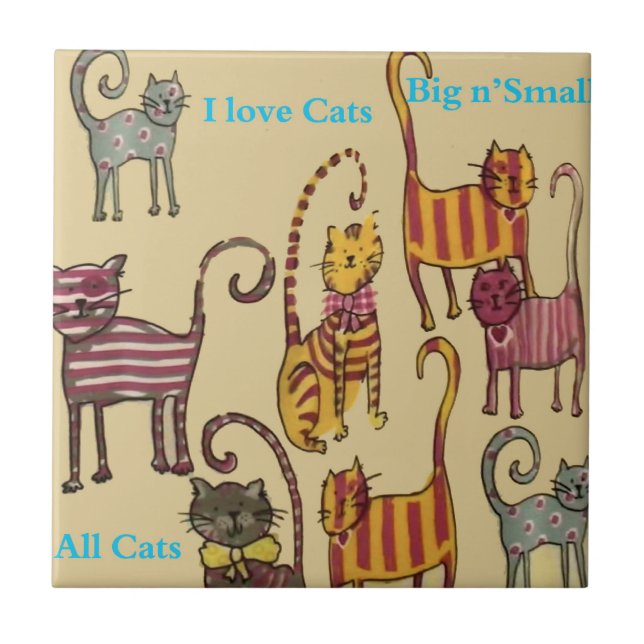 Katzen Fliese (Vorderseite)
