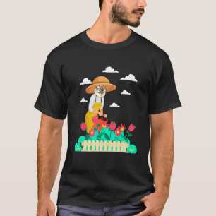 Katzen Floristin Frauen Gärtnerin Florist Gärtnere T-Shirt