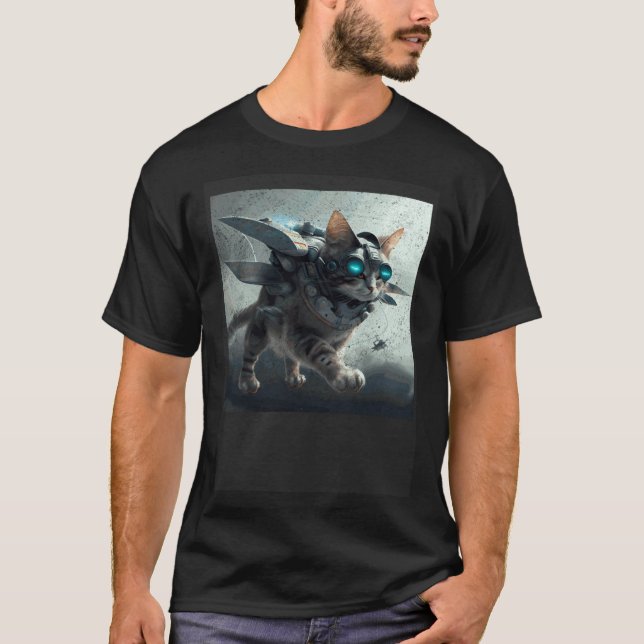 Katzen-Flug-Krieg T-Shirt (Vorderseite)