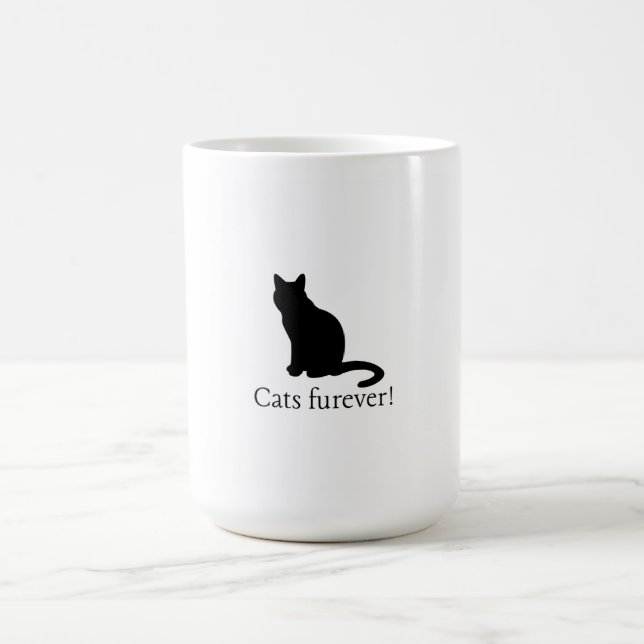 Katzen fördern Katzen Tasse! Kaffeetasse (Mittel)