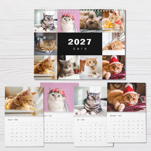 Katzen-Foto-Collage Moderne 2027-Kalender Kalender