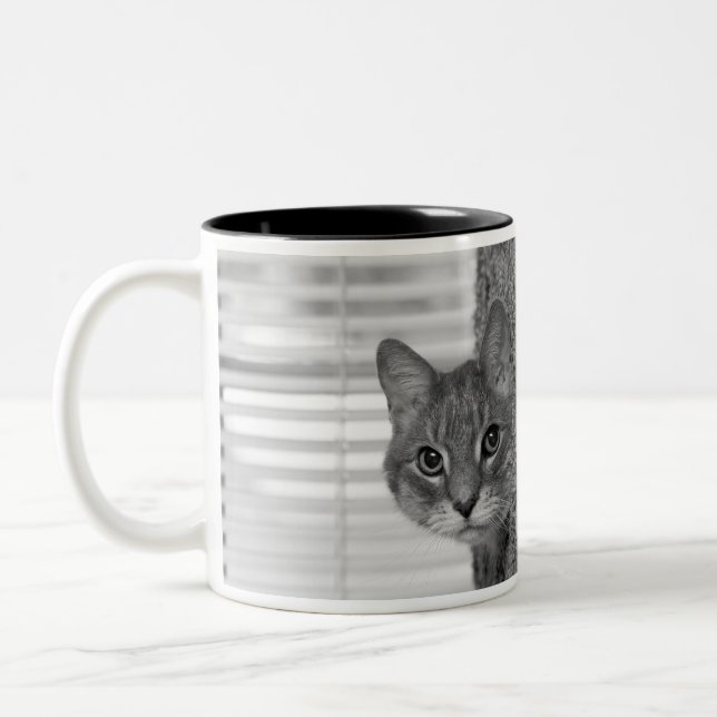 Katzen-Foto-Tasse Zweifarbige Tasse (Links)