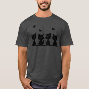 Katzen Freunde Tiere niedlich Haustiere kleine vie T-Shirt