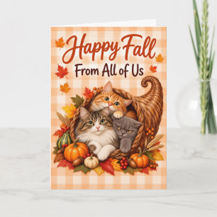 Katzen Füllhorn Glücklicher Herbst Von Uns Allen Karte