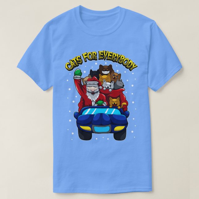 Katzen für alle Kätzchen zu Weihnachten T-Shirt (Design vorne)