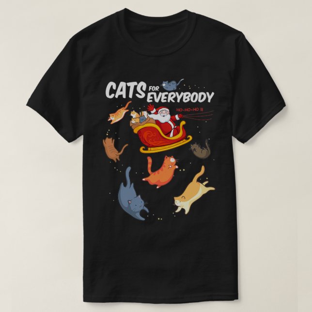 Katzen für alle lustigen Weihnachtslieder T-Shirt (Design vorne)