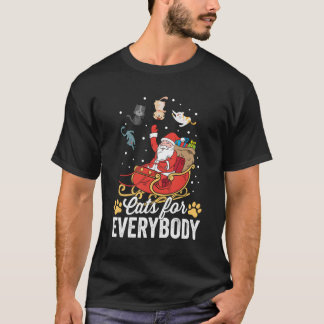 Katzen für alle Santa Kätzchen Frohe Weihnachten C T-Shirt