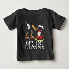 Katzen für alle Weihnachten Katze Funny Xmas Fraue Baby T-shirt