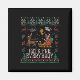 Katzen für alle Weihnachten Katze Funny Xmas Fraue Magnet