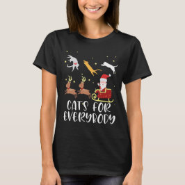 Katzen für alle Weihnachten Katze Funny Xmas Fraue T-Shirt