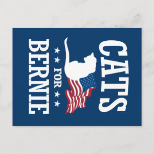 KATZEN FÜR BERNIE SANDERS POSTKARTE