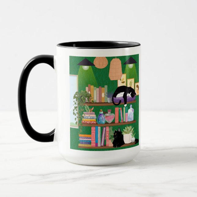 Katzen für Buchhandlungen Tasse (Links)