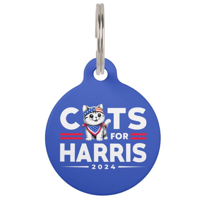 Katzen für die Harris-Wahl 2024 Haustiermarke (Vorderseite)