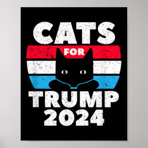 Katzen für die Wahl Trump 2024 Poster