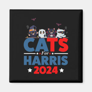 Katzen für Harris 2024 - Kamala Harris Halloween M Magnet