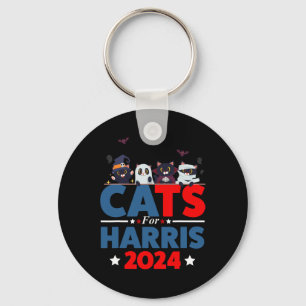 Katzen für Harris 2024 - Kamala Harris Halloween M Schlüsselanhänger