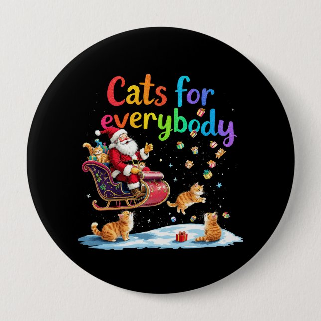Katzen für jeden hässlich Weihnachtsgeschmack Button (Vorderseite)