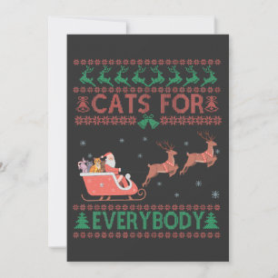 Katzen für jeden lustigen hässlichen Weihnachtskra Einladung