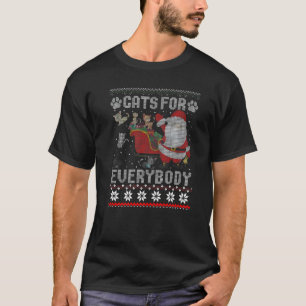 Katzen für jeden Santa hässliche Weihnachts-Pyjama T-Shirt