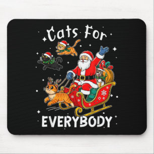 Katzen für jeden Santa Weihnachten Lustige Katze X Mousepad