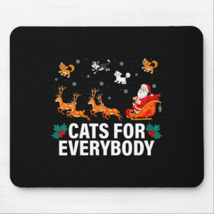 Katzen für jeden Weihnachts Cat Spaß Xmas Frauen S Mousepad
