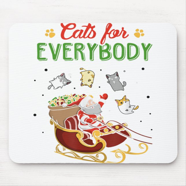 Katzen für jeden Weihnachtskater Lover Funny Mousepad (Vorne)