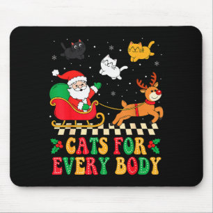 Katzen für jeden Weihnachtskatze Lustige Weihnacht Mousepad