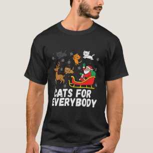 Katzen für jeden Weihnachtskatze Lustige Weihnacht T-Shirt