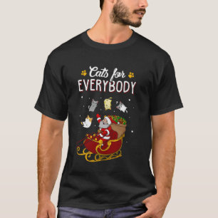 Katzen für jeden Weihnachtskatze Lustige Weihnacht T-Shirt