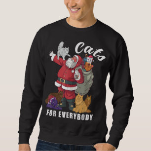 Katzen für jeden Weihnachtsmann Katze Weihnachtsge Sweatshirt